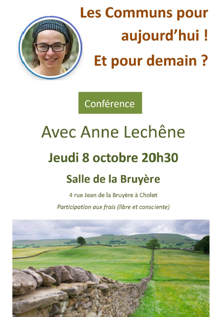 Conférence sur les Communs avec Anne Lechêne – Cholet